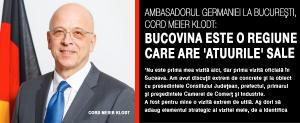 Ambasadorul Germaniei la Bucureşti, Cord Meier Klodt: Bucovina este o regiune care are 'atuurile' sale 1 Ambasadorul Germaniei la Bucureşti, Cord Meier Klodt: Bucovina este o regiune care are 'atuurile' sale 1